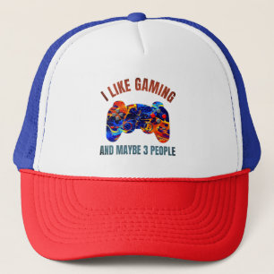 ICH MAG GAMING UND VIELLEICHT 3 PERSONEN TRUCKERKAPPE