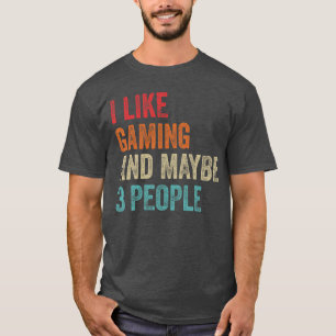 Ich mag Gaming, vielleicht 3 Personen Videospiel S T-Shirt
