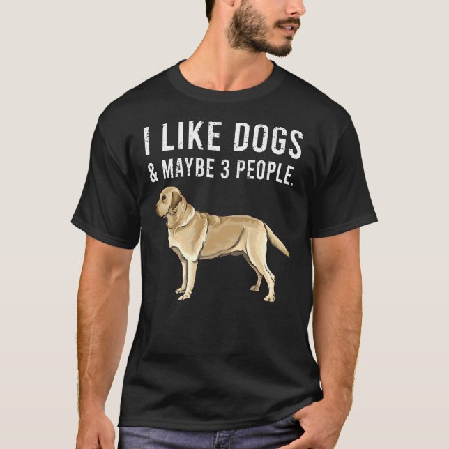 Ich mag gelbe Hunde im Retriever und vielleicht 3 T-Shirt (Vorderseite)