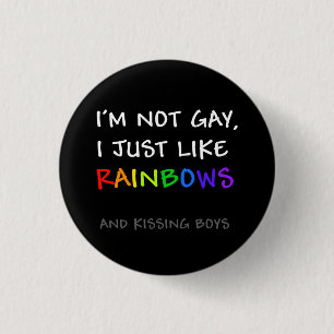 Ich mag gerade den Regenbogenknopf (Jungen Button