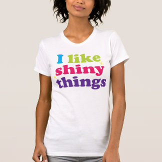 Ich mag glänzenden Sachen V-Hals T-Shirt
