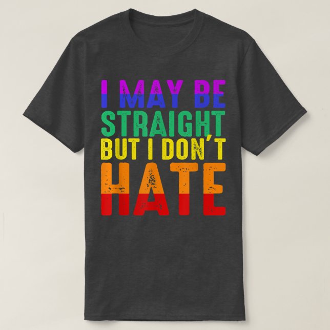 Ich mag glatt sein, aber ich hasse nicht LGBT-Stol T-Shirt (Design vorne)