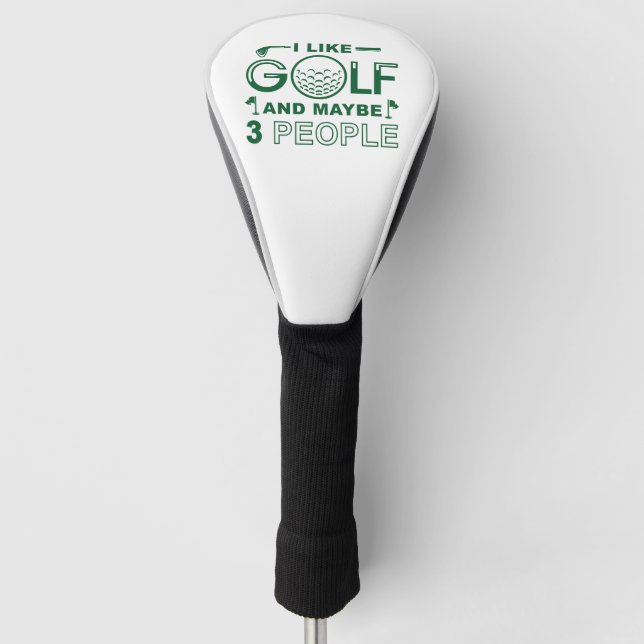 Ich mag Golf und vielleicht 3 Personen Golf Headcover (Vorderseite)