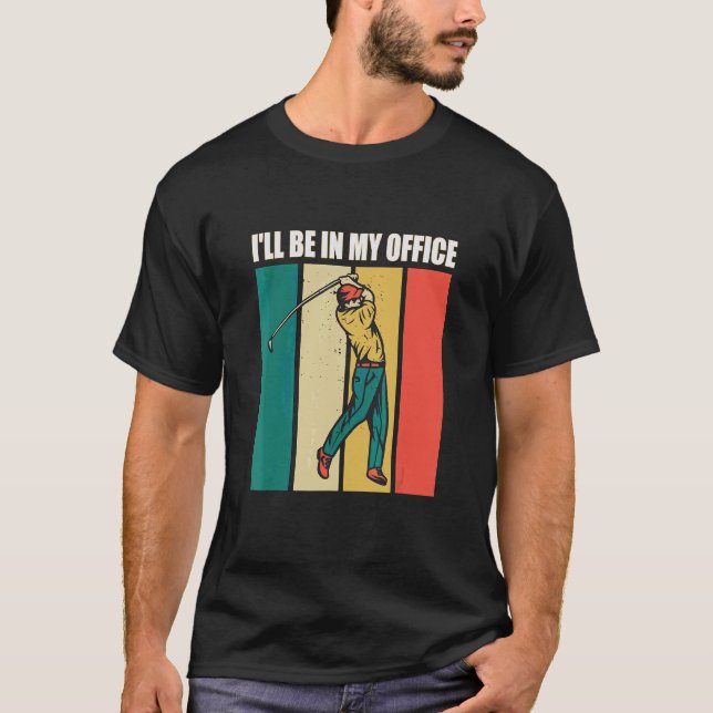 Ich mag Golf und vielleicht 3 Personen Golf Player T-Shirt (Vorderseite)