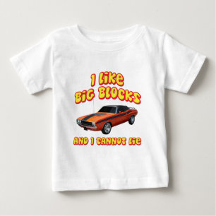 Ich mag große Blöcke u. kann ich nicht liegen Baby T-shirt
