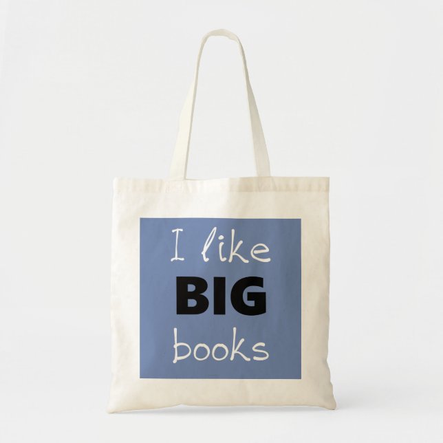 Ich mag GROSSE Buch-Taschen-Tasche Tragetasche (Vorne)