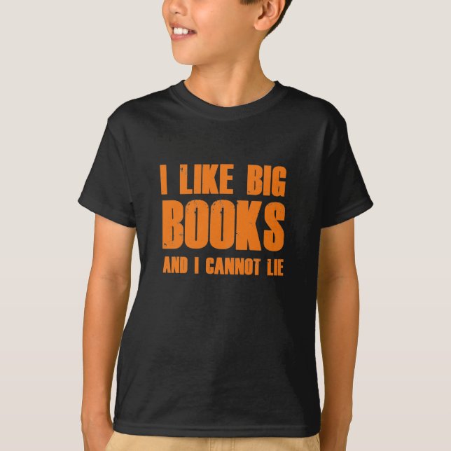 Ich mag große Bücher T-Shirt (Vorderseite)