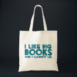 Ich mag große Bücher Tragetasche<br><div class="desc">Lesen! Diese humorvolle Tasche ist ein großartiger Gegenstand für alle Buchliebhaber da draußen. Das ist auch das perfekte Geschenk für Bibliothekare! Die Tasche enthält einen lustigen Satz: "Ich mag große Bücher und ich kann nicht lügen." Der Text ist in der Farbe blau gedruckt. Diese Tasche kommt in vielen verschiedenen Stilen,...</div>