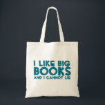 Ich mag große Bücher Tragetasche<br><div class="desc">Lesen! Diese humorvolle Tasche ist ein großartiger Gegenstand für alle Buchliebhaber da draußen. Das ist auch das perfekte Geschenk für Bibliothekare! Die Tasche enthält einen lustigen Satz: "Ich mag große Bücher und ich kann nicht lügen." Der Text ist in der Farbe blau gedruckt. Diese Tasche kommt in vielen verschiedenen Stilen,...</div>