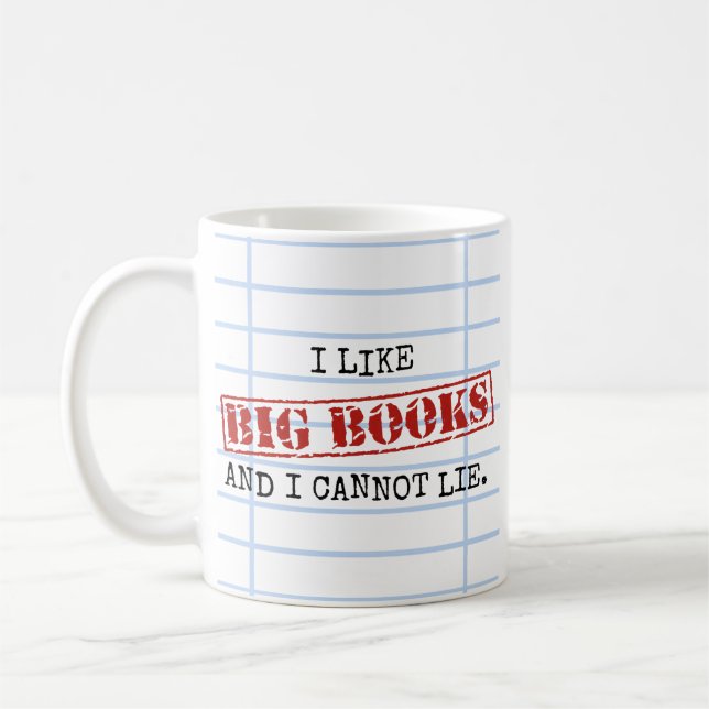 Ich mag große Bücher und ich kann keine lustige Bi Kaffeetasse (Links)