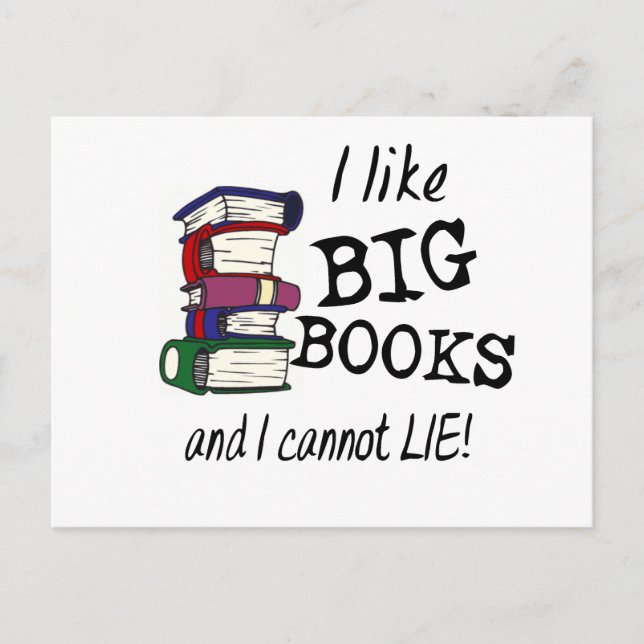 Ich mag große BÜCHER und ich kann nicht LIE! Postkarte (Vorderseite)