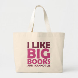 Ich mag große Bücher und ich kann nicht liegen Jumbo Stoffbeutel