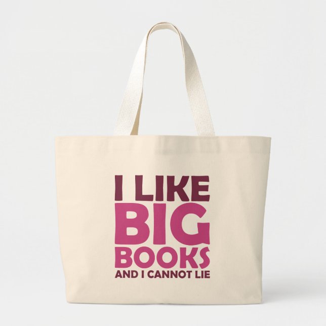 Ich mag große Bücher und ich kann nicht liegen Jumbo Stoffbeutel (Vorne)