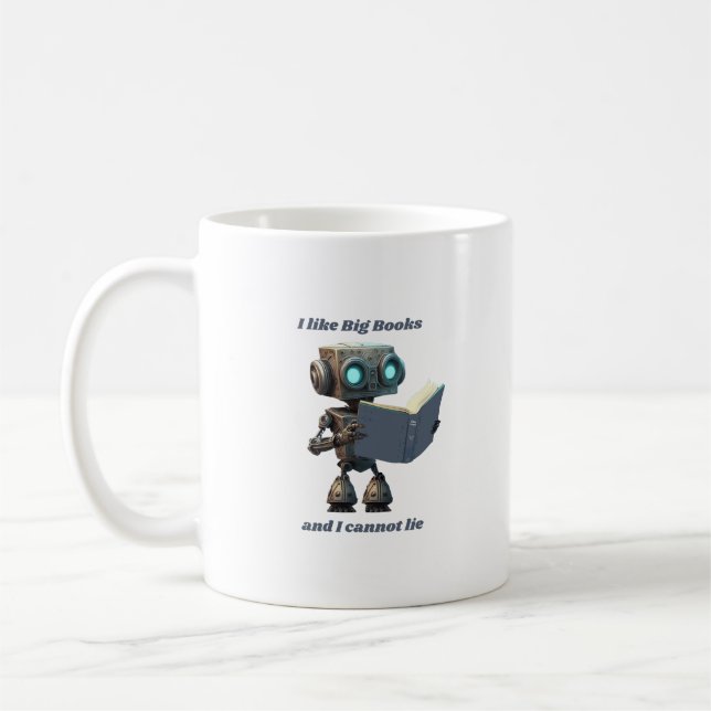 Ich mag große Bücher und ich kann nicht lügen Kaffeetasse (Links)