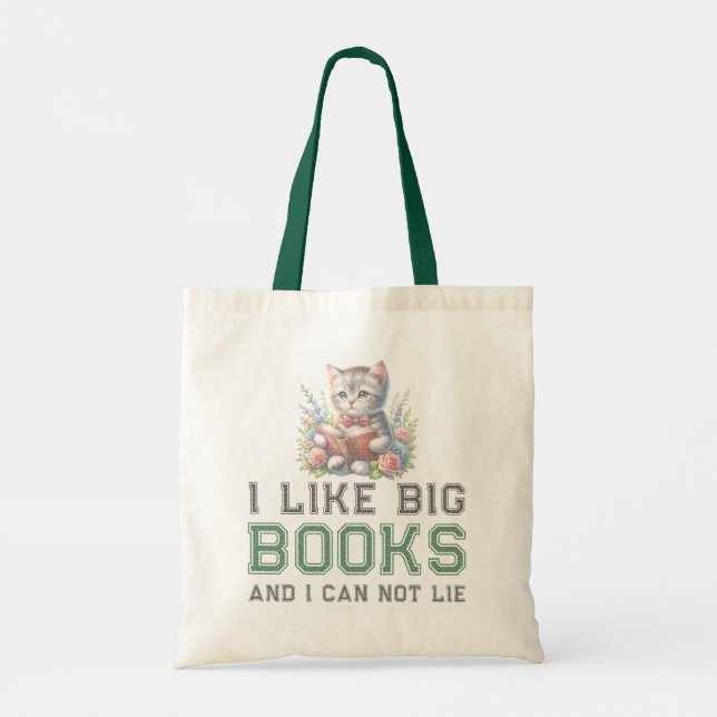 Ich mag große Bücher und ich kann nicht lügen Tragetasche (Rückseite)