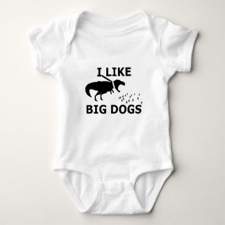 Ich mag große Hunde Baby Strampler