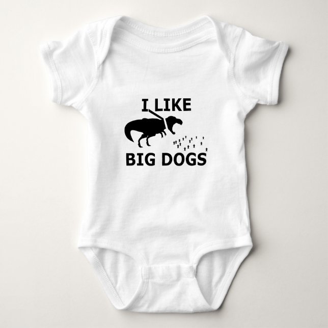 Ich mag große Hunde Baby Strampler (Vorderseite)