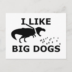 Ich mag große Hunde Postkarte