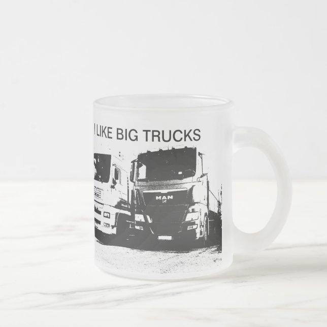 Ich mag große LKW-Tasse Mattglastasse (Rechts)