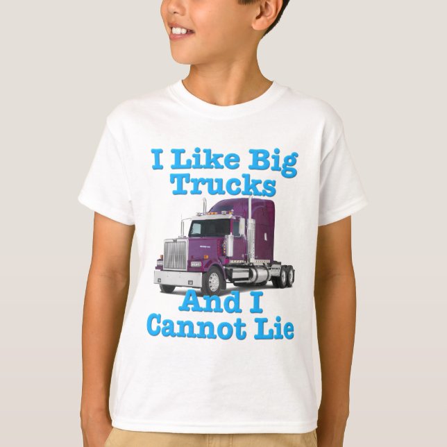 Ich mag große LKWs und ich kann nicht liegen T-Shirt (Vorderseite)
