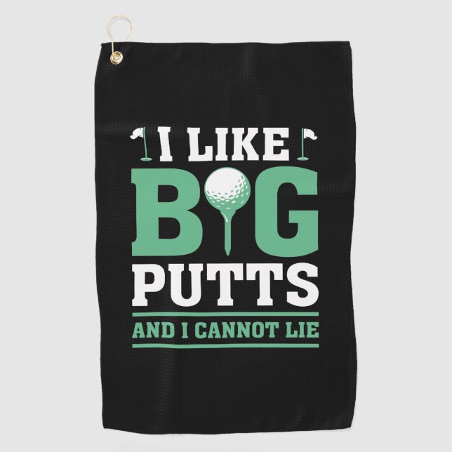 Ich mag große Putten und ich kann nicht lügen Golfhandtuch (Vorderseite)