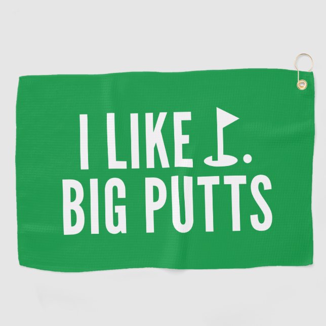 Ich mag große Putts Golfhandtuch (Horizontal)