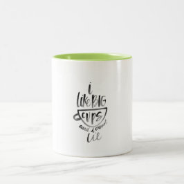 Ich mag große Schalen-Tasse Zweifarbige Tasse