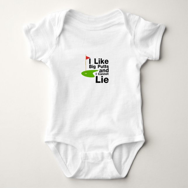 Ich mag große Schläge und ich kann nicht liegen Baby Strampler (Vorderseite)