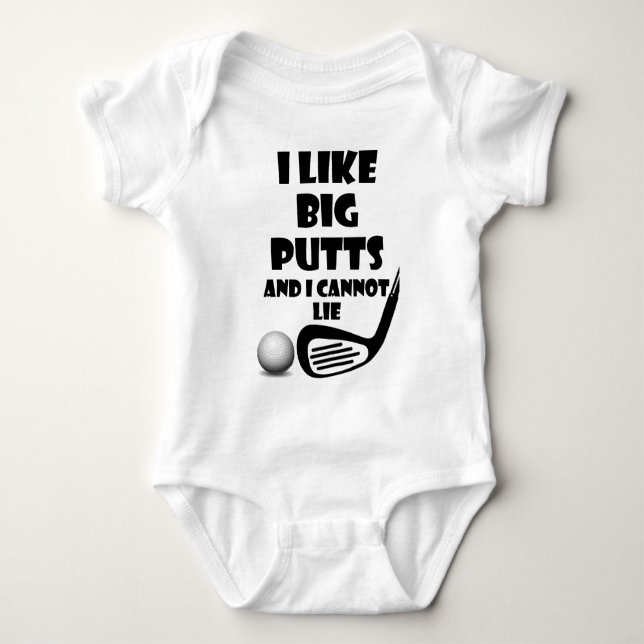 Ich mag große Schläge und ich kann nicht liegen Baby Strampler (Vorderseite)