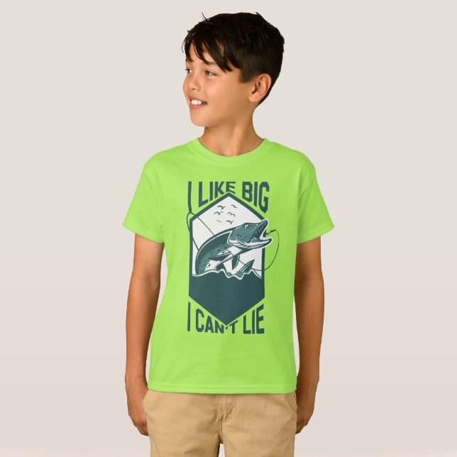 Ich mag großen Fisch und ich kann Pike nicht beiße T-Shirt (Vorne ganz)