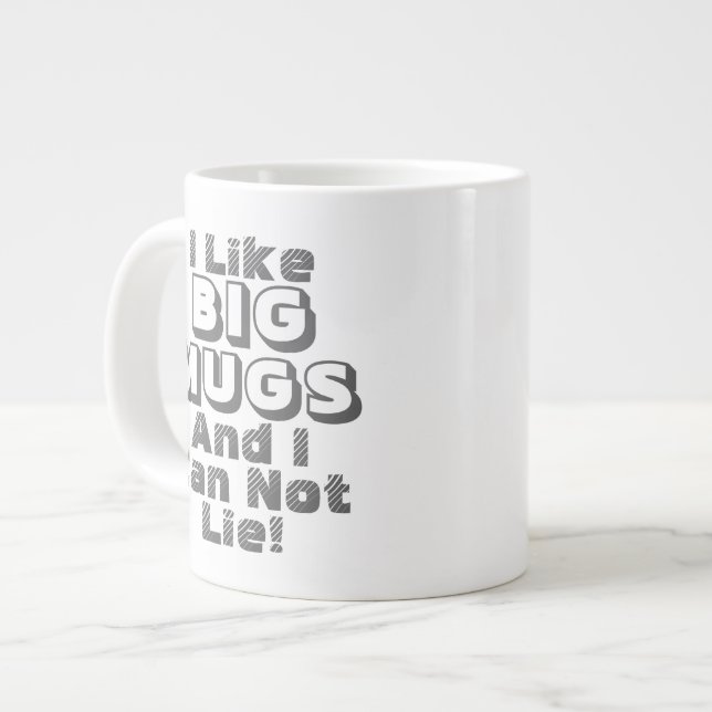Ich mag großer Tassen-lustiger Kaffee-riesige Jumbo-Tasse (Vorderseite Links)
