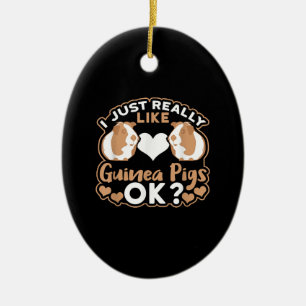 Ich mag Guinea einfach nur Schweine, okay? Keramik Ornament