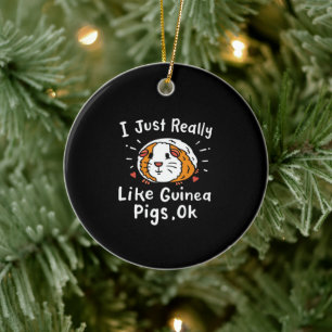 Ich mag Guinea Guinea Pig Kawaii Keramik Ornament