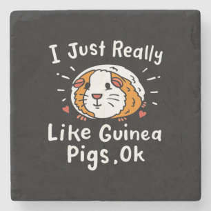 Ich mag Guinea Guinea Pig Kawaii Steinuntersetzer