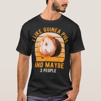 Ich mag Guinea Schweine mit Cavy Lover Guinea Pig T-Shirt