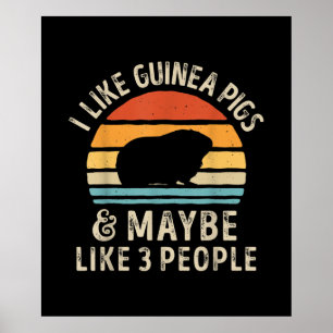 Ich mag Guinea Schweine und vielleicht 3 Leute lus Poster