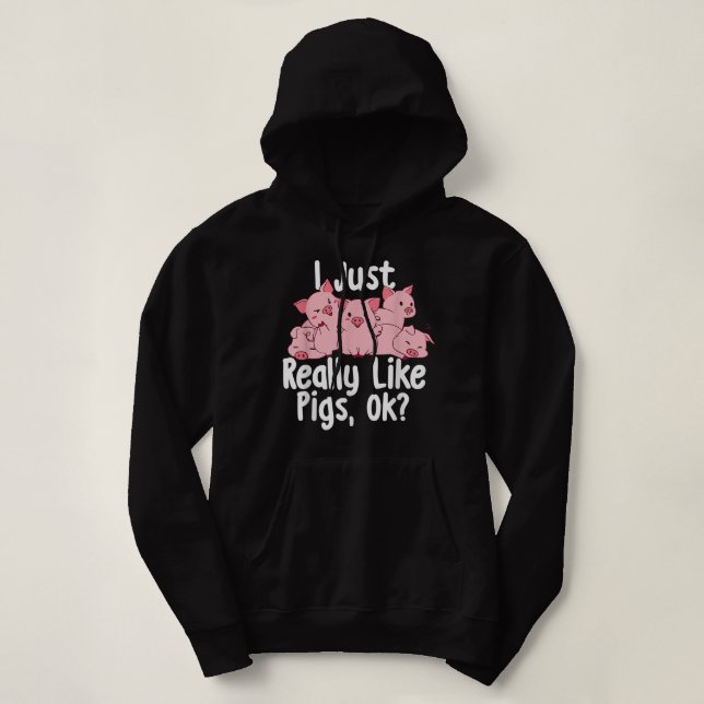 Ich mag Guinea Schweine wirklich gerne Guinea Schw Hoodie (Design vorne)