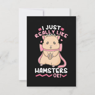 Ich mag Hamster einfach. RSVP Karte