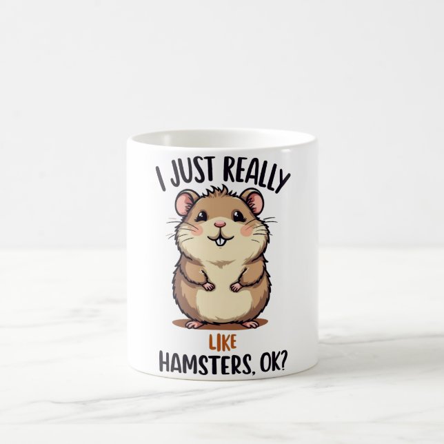Ich mag Hamster wirklich Kaffeetasse (Mittel)