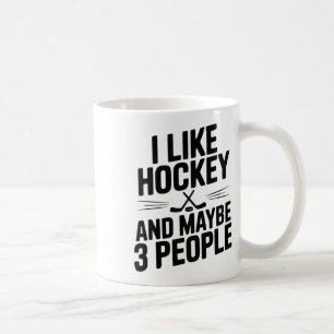 Ich mag Hockey und vielleicht 3 Leute lustiger Fan Kaffeetasse
