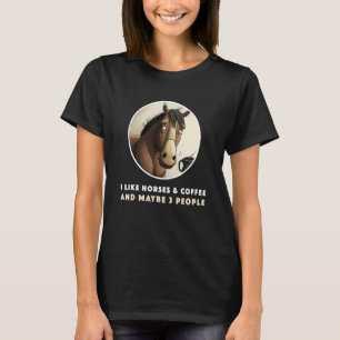Ich mag Horsea und Kaffee und vielleicht 3 Leute P T-Shirt