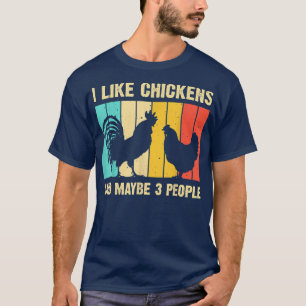 Ich mag Hühner Vintag Hühner Lover Bauer Männer W T-Shirt