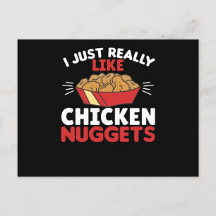 Ich mag Hühnernuggets wirklich Postkarte