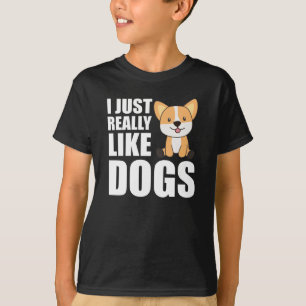 Ich mag Hunde süß-Corgi-Hundewelpen T-Shirt