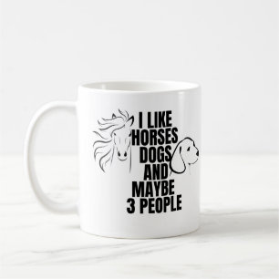 ICH MAG HUNDE UND VIELLEICHT 3 PERSONEN KAFFEETASSE