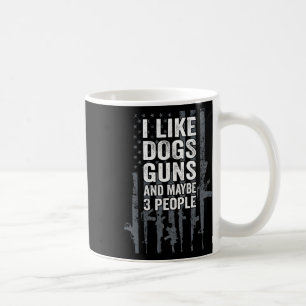 Ich mag Hunde, Waffen und vielleicht 3 Leute - Lus Kaffeetasse