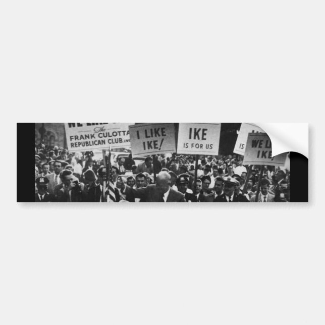 Ich mag Ike Dwight D. Eisenhower Kampagne Autoaufkleber (Vorne)