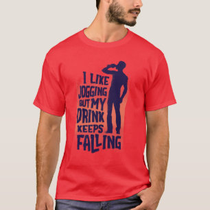 Ich mag JOGGEN, aber mein Bier behalte, sonnig zu  T-Shirt