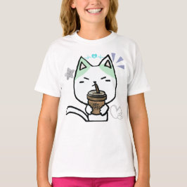 Ich mag Kaffee echt Niedliche Katze T-Shirt