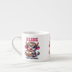 Ich mag Kaffee mehr als Menschen Espressotasse